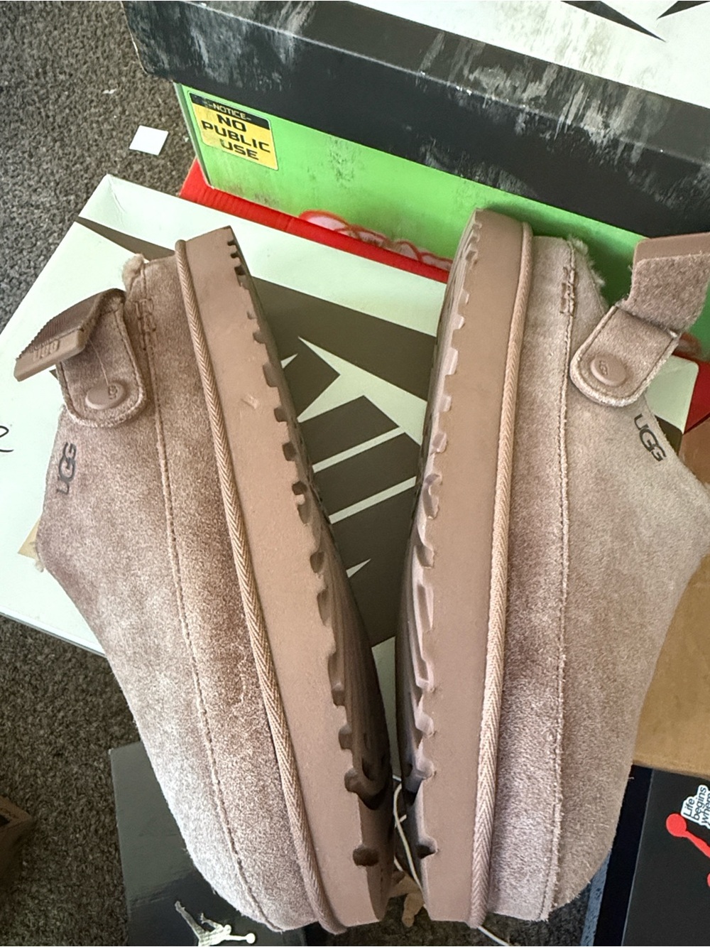 UGG Women's Suede Slip-On Clog in Chestnut Pink - Picture 13 of 13